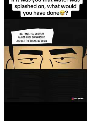 The cover image is a cartoon-like illustration showing a close-up of a person's eyes and part of their forehead and face in a tan color. Above the eyes, dark eyebrows are drawn, and the eyes have a slightly tired or thoughtful look. A text bubble with black text on a white background is positioned above the face. The background of the image is black, creating high contrast.