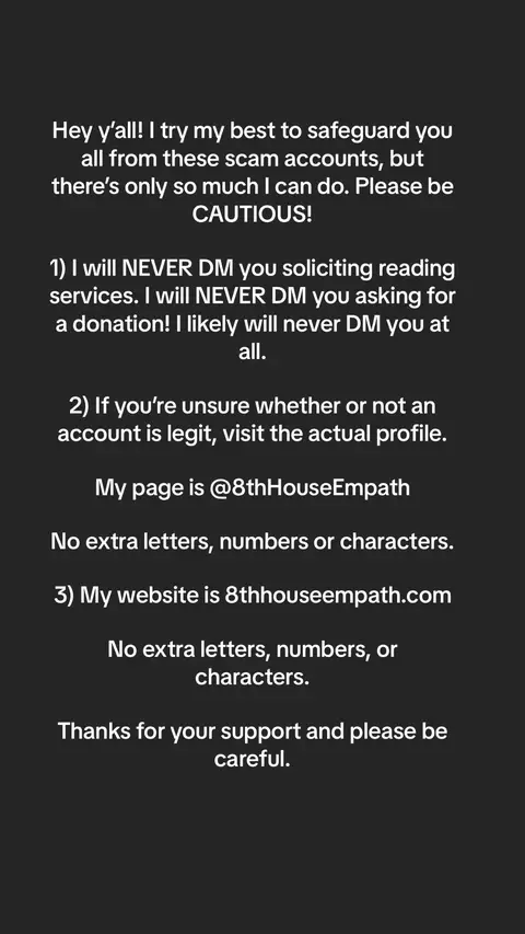 A plain, dark gray background with white text listing safety tips and contact information, designed to warn and inform viewers.