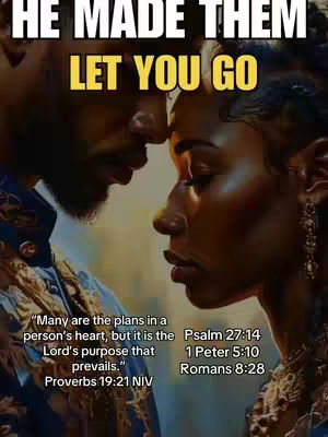 A digitally enhanced image showing two people, likely a couple, with a focus on their faces. The woman is positioned on the right, with a darker skin tone and detailed hair, gazing towards the man on the left. His face is partially visible. Their faces are close, suggesting intimacy. Overlayed text includes religious and inspirational quotes next to each other.