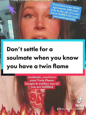 A woman's face is close up in the center of the image, with text overlays at the top and bottom. The woman is fair-skinned with medium-length brown hair and a slightly open mouth. At the top, a box provides additional information. The bottom has text overlaying what appears to be the bottom half of the woman and some flames.