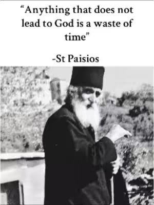 A black and white photograph showing a man dressed in religious garb. Text overlayed at the top reads a quote attributed to the man.