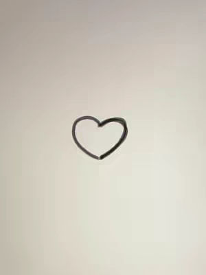 A minimalist image featuring a hand-drawn heart outline centered against a plain, off-white background. The heart is rendered with a single, continuous line in a dark color, creating a simple and clean aesthetic.