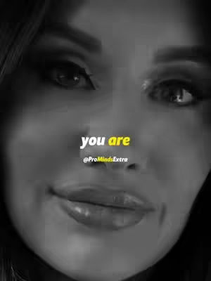Close-up in black and white of a person's face, focusing on the eyes and lips. The phrase \"you are\" appears in the center, and the account handle @ProMindsExtra is at the bottom.