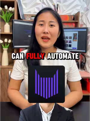 The cover image shows a woman in front of a computer screen in her office space. Text overlays say "CAN FULLY AUTOMATE". There is a logo of a purple creature in the center of the screen.