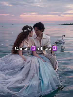 A romantic image of a couple sitting closely together on a small boat, surrounded by water, with a sunset backdrop.