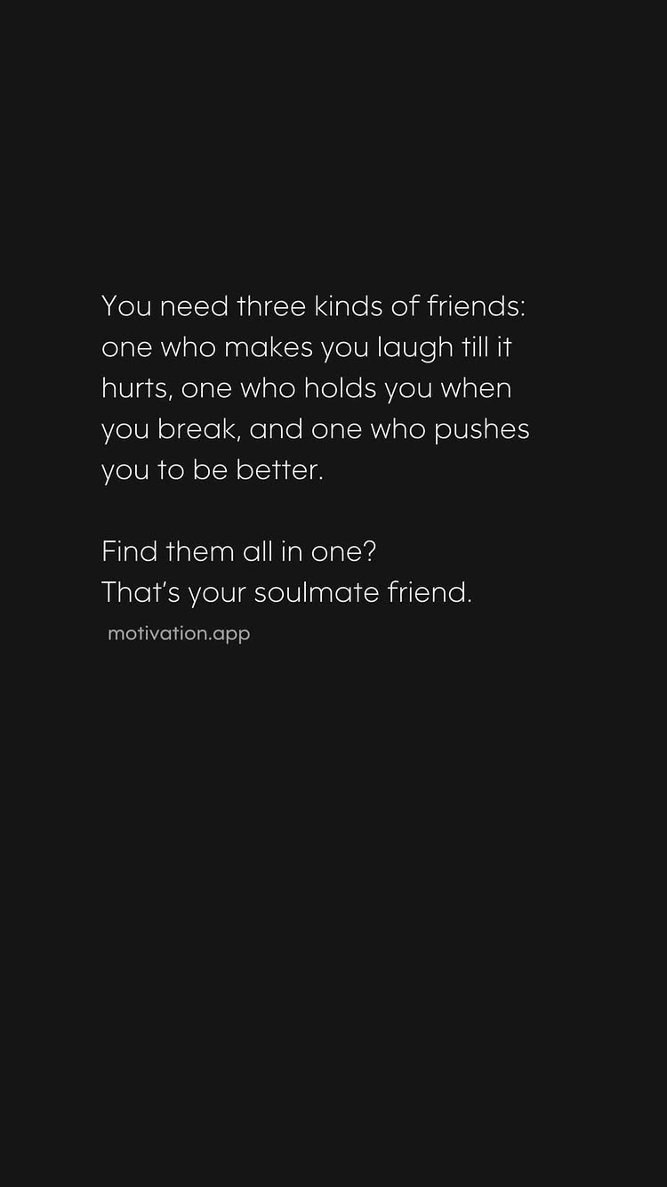 A simple graphic on a black background. The text is white and center-aligned. The text provides a quote about friendship.