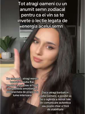 A woman with long dark hair is giving a thumbs up while looking at the camera. Text is overlaid on top explaining the types of people you attract.