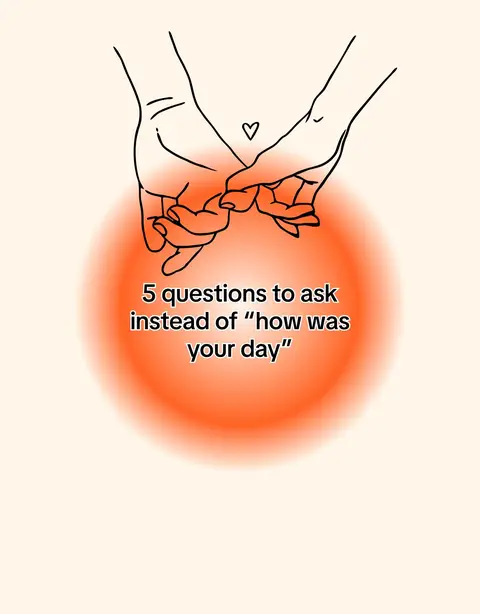 The image features a white background with two hands holding each other's pinky fingers in a line drawing style . Above the hands sits a small heart-shaped symbol. An orange gradient circle sits behind the hands and text, and contains the text overlay.