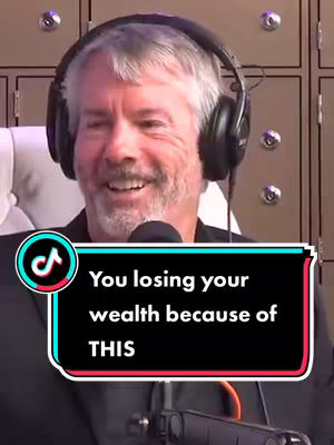 The cover image features a man wearing headphones and a dark blazer, appearing to be in a studio setting. A text overlay with a TikTok logo is in the lower portion. Behind the man are vertical rectangular panels.