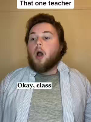 The cover image shows a man with a beard and short brown hair looking towards the camera with his mouth open. The image is lit with a light beige background and he is wearing a striped pattern button down shirt.