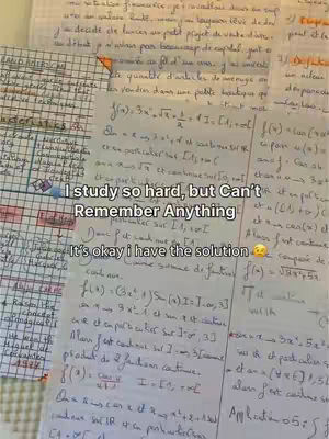 A vertical image showing a close-up view of handwritten notes on a lined paper background. The paper is filled with mathematical equations and annotations, with a few highlighted sections in orange and pink. Text overlays are added in the center of the image.