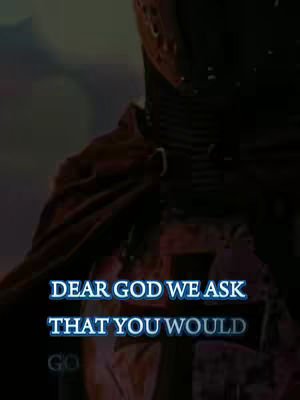 The cover image is vertically oriented and has a dark, dramatic aesthetic, with a blurred background that suggests a night or twilight setting with some warm tones towards the bottom. The foreground features a silhouetted figure that appears to be a person wearing armor or heavy clothing, with a helmet obscuring the face. Prominently displayed in the lower-middle section of the image is stylized, glowing text.