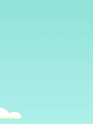 The image depicts a light blue sky with a single white cloud in the lower-left corner.