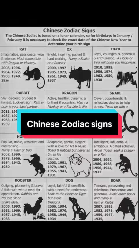 A graphic showcasing the Chinese Zodiac Signs, featuring text and animal silhouettes. A black rectangular overlay at the bottom contains the video title.