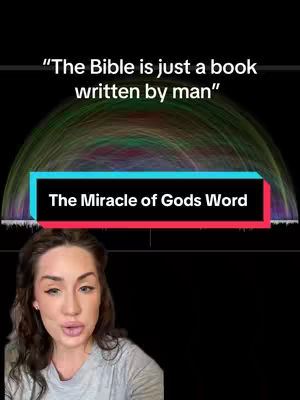 A woman with light skin and brown hair looks at the camera, while a background shows layers of text, with overlaid highlighted text.