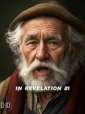 The cover image features an old man in a hat and beard. The text overlay on the image reads "IN REVELATION 21".