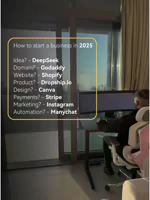 The cover image shows a person working on a computer near a window with text overlay in a digital setting. The window gives the scene a modern feel with a view of the city outside. The text box is light-yellow and presents information about starting a business.