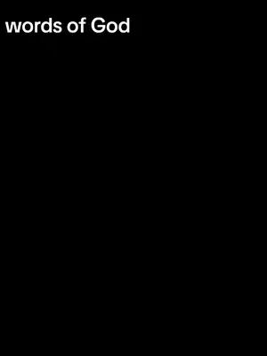 The image is a simple graphic featuring a black background with white text at the top reading 'words of God'. The composition is minimal, with the text taking up minimal space and centered at the top, leaving the rest of the frame completely black.