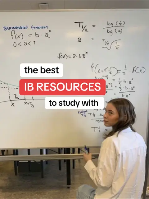 A woman stands next to a whiteboard filled with mathematical equations and notes, with hooks overlaid at the center. The woman holds a pen and is looking toward the camera. The background indicates an academic or study environment.