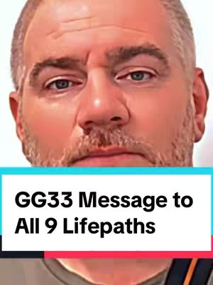 A close-up shot of a man's face, with the upper portion of his head filling the frame. He has short, graying hair and a beard. Below the man's face is a turquoise and white horizontal rectangular text overlay.