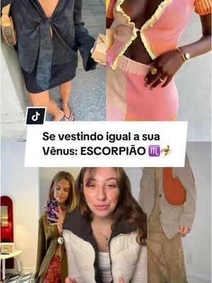 The cover image is a collage of images. It presents multiple women's fashion stylings, likely aiming to visually represent the theme, which is about dressing according to a person's Scorpio Venus. One element is social media, with the TikTok logo on the left, and a centered woman in the bottom segment looking straight at the camera. The top portion showcases additional fashion images.
