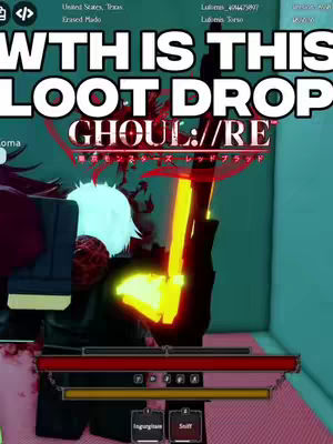 A video game scene with text overlays. The game features a character with white spiky hair and a black outfit holding a weapon. The background is a combination of light and dark green colors. The top of the screen has status bars with text overlays.