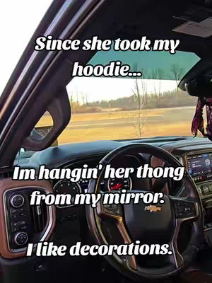 The cover photo is taken from inside a vehicle, focusing on the car's interior. The composition highlights the steering wheel, dashboard, and the view through the windshield, which includes a glimpse of a landscape with trees. Text overlays are added on top, positioned to draw attention as a hook.