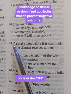 The cover image shows an open Bible with a highlighted passage and text overlays. A blue pen is placed diagonally across the page. The layout is centered, with a close-up view of the text and pen.