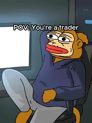 An animated character resembling a monkey with large lips and eyes is the central focus. The character, dressed in a dark blue hoodie, is seated in a black office chair with its arm resting on the chair, appearing relaxed. A computer screen providing the backdrop hints at a workspace. The image has a simple, cartoonish style.