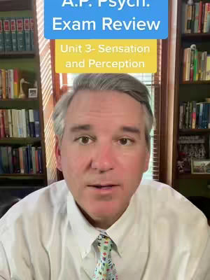 A man with gray hair is centered in the frame. Behind him is a bookshelf on either side, with a blue banner on top and a yellow banner below. These banners contain text.