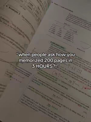 An open textbook with handwritten notes and diagrams, the focal point is a text overlay in a white box, posing a rhetorical question about rapid memorization.