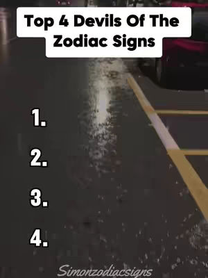 The image shows a wet asphalt surface with white and yellow lane markings. In the top section, text is displayed against a white background with a car parked on the right side. Numbers 1-4 are listed on the left side of the image.