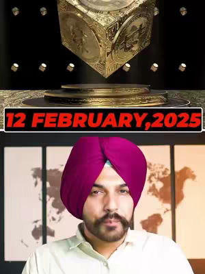 The cover image features a man wearing a turban. Above him is a gold Bitcoin-themed object that is floating, above a simple stage. The text overlay at the bottom states the date, February 12th, 2025.