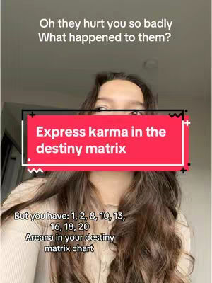 A selfie-style shot featuring a woman with long, wavy brown hair. The upper part of the image shows a light-colored wall.  A bright red text overlay is placed horizontally across the image, with additional text around the woman's image. The woman's face is partially visible, with focus on her upper body and hair.