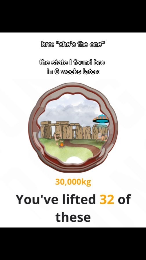 The cover image features a cartoon-style illustration inside a circular frame. The scene depicts a landscape, presumably Stonehenge and other structures with a green field and cloudy sky in the background. Text overlays are positioned above and below the central image, providing context or a call to action.