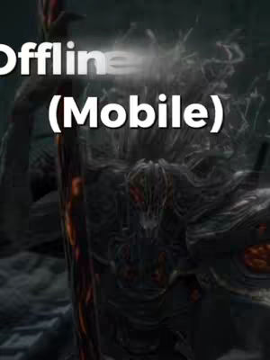A dark, digitally rendered image featuring a large, monstrous figure dominating the frame. The figure, presumably a character from a game, has a detailed, textured appearance, with elements that suggest armor or a complex exoskeleton. The background hints at a shadowy or smoky environment with some vague structures. Overlaid on the image are white text elements. The color palette is predominantly dark, with shades of gray and hints of orange or red.