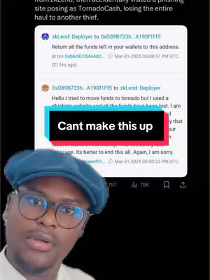 The cover image captures a man in a close-up shot, wearing glasses and a blue cap. A screen behind him displays text content with a highlighted section that reads "Cant make this up."