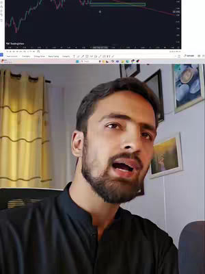 The cover image shows a man in a black shirt speaking to the camera with a TradingView chart displayed behind him.