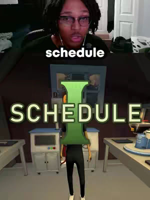 The image is split in two with the creator in the top half and a gaming scene in the bottom half. In the top half, the creator, a man with glasses and dreadlocks, looks at the camera with a surprised expression. Below, a 3-D game scene is visible. Text appears in white and green.