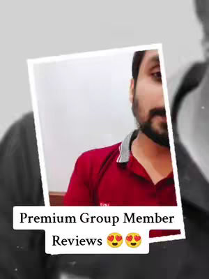 The cover image shows a man, likely the creator, within a white-bordered frame, set against a gray background. He is wearing a red polo shirt and has facial hair. The lower portion displays a white rectangular text box with the hook text.