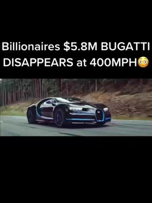A black sports car speeds down a road surrounded by trees. The shot is taken from a low angle, emphasizing the car's sleek lines and speed. Text overlays the image, describing the car and its value.