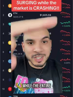 A selfie-style video cover image featuring a man with short hair and a partial beard. He is positioned in the center, with a chart or data table visible behind and to the right of him. A red banner with white text is at the top, and a white text overlay is at the bottom. The man is making a hand gesture, possibly pointing or demonstrating something on the screen.