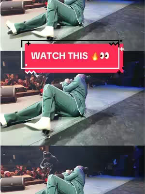 A three-panel image featuring Prophet Passion Java on a stage during a preaching event. He's wearing a green suit and white shoes. The background shows a crowd of people. A red banner in the middle features the text "WATCH THIS" with fire and eyes emojis.