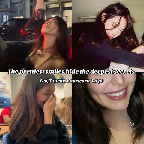 A quadrant image with four different photos of young women smiling. The layout uses natural lighting and casual settings with a dark text overlay at the center.