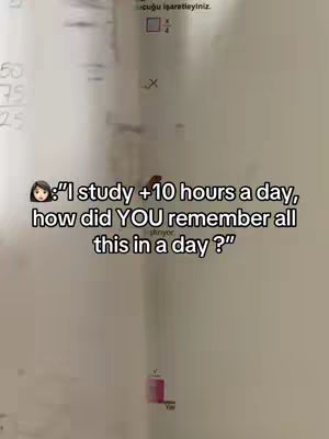 The image is a close-up shot of a lined paper with handwritten notes and mathematical equations. Overlaid on the paper is text in a casual font with an emoji. The overall composition suggests a study environment or educational context.