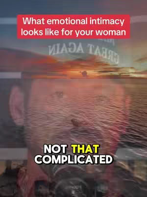 A man's face is superimposed over a beach scene, with overlaid text in red and yellow colors.
