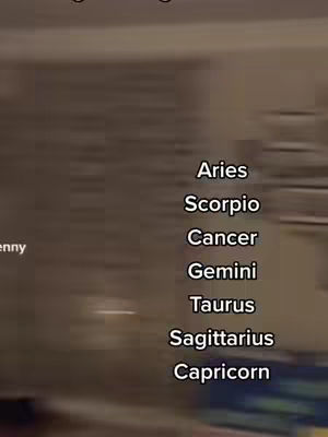 The cover image displays a list of zodiac signs in a vertical format, with several signs visible. The background appears to be a slightly blurred, neutral color, and the text of the zodiac signs is vertically aligned along the right side of the image.