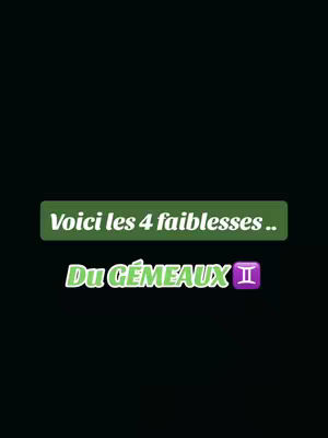 The cover image is a simple graphic design on a black background. The layout features three text elements. At the top, there's a green rounded rectangle with white text. Below this, there's a larger text in a similar colored rectangle with white text. In the center of the image, there is a green text with a purple gemini sign.