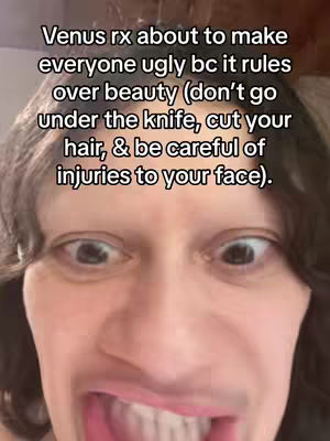 A close-up shot of a person's face with exaggerated facial expressions. The person’s eyes are wide open, and their mouth is open. Overlaid on the image is text in a clean white font.