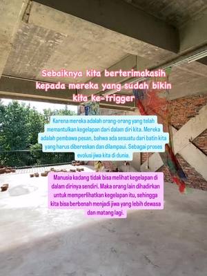 The cover image has layers of text overlaid on a photo. The background is a light-filled, expansive interior, perhaps under construction, with raw concrete and brick elements. The foreground contains several text blocks in white and pink rectangles, and the text is in a sans-serif font style. The use of colors is minimal, enhancing clarity and readability. The overall composition suggests a message designed for contemplation.